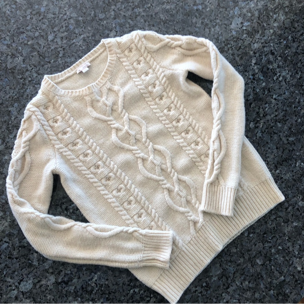 GAP Cream Fisherman Sweater